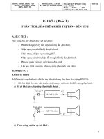 BÀI SỐ 4 ( Phần I ) PHÂN TÍCH ,SỬA CHỮA KHỐI THỊ TẦN – ĐÈN HÌNH