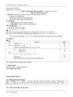 GIÁO án đề KIỂM TRA15 PHÚT môn tự CHỌN TOÁN 10 