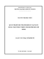 Quản trị rủi ro thanh khoản tại ngân hàng thương mại cổ phần phát triển thành phố hồ chí minh