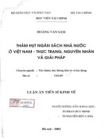 thâm hụt ngân sách nhà nước ở việt nam   thực trạng nguyên nhân và giải pháp