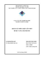 khảo sát điều kiện lên men rượu vang chanh dây