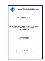 khảo sát sự biến dị di truyền ở các dòng đột biến thế hệ m2 của giống đậu xanh đx 208