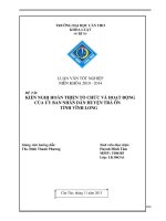 đề tài: kiến nghị hoàn thiện tổ chức và hoạt động của ủy ban nhân dân huyện trà ôn tỉnh vĩnh long