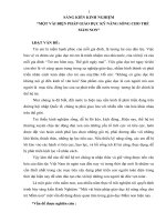 skkn một vài BIỆN PHÁP GIÁO dục kỹ NĂNG SỐNG CHO TRẺ mầm NON