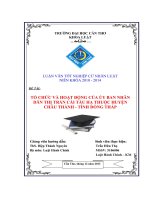 tổ chức và hoạt động của ủy ban nhân dân thị trấn cái tàu hạ thuộc huyện châu thành  tỉnh đồng tháp