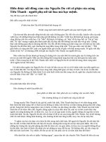 Cảm nhận về bài thơ Đọc Tiểu Thanh kí của Nguyễn Du