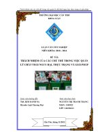 đề tài: trách nhiệm của các chủ thể trong việc quản lý chất thải nguy hại, thực trạng và giải pháp