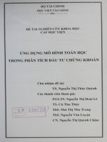 ứng dụng mô hình toán học trong phân tích đầu tư chứng khoán