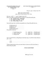 Biên bản kiểm phiếu bầu chi đoàn
