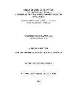 Ethnographic accounts of the sathya sai baba movement   a spiritual reform oriented movement in singapore identity formation, charity giving  rationalization process