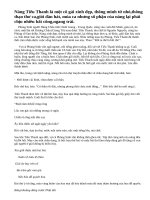 Em hiểu gì về Tiểu Thanh?