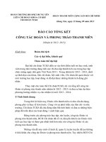 CÔNG TÁC ĐOÀN VÀ PHONG TRÀO THANH NIÊN (Nhiệm kì 2012 2013)