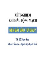 Xét Nghiệm Khí Máu Động Mạch