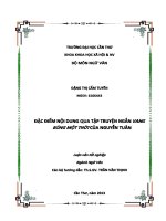 đặc điểm nội dung qua tập truyện ngắn vang bóng một thời của nguyễn tuân