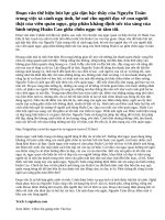 Bình giảng về đoạn văn sau trong truyện ngắn Chữ người tử tù của Nguyễn Tuân: Tiếng trống canh thành phủ gần đấy đã bắt đẩu thu không … nâng đỡ lấy một ngôi sao chính vị muốn từ biệt vũ trụ