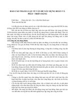 BÁO CÁO THAM LUẬN VỀ VẤN ĐỀ XÂY DỰNG ĐOÀN VÀ PHÁT  TRIỂN ĐẢNG