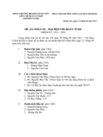 Đề án nhân sự đại hội chi đoàn