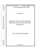 Nghiên cứu sử dụng ảnh vệ tinh SPOT5 trong phân loại các trạng thái rừng tỉnh Bắc Kạn
