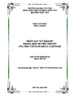 nhân vật lữ khách  trong một số tiểu thuyết của nhà văn kawabata yasunari