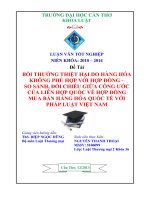 bồi thường thiệt hại do hàng hóa không phù hợp với hợp đồng – so sánh, đối chiếu giữa công ước của liên hợp quốc về hợp đồng mua bán hàng hóa quốc tế với pháp luật việt nam