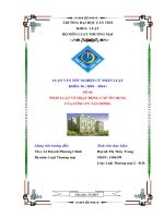 pháp luật về hoạt động cấp tín dụng của công ty tài chính.