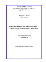 hệ thống nhân vật và nghệ thuật miêu tả nhân vật trong thần thoại trung hoa