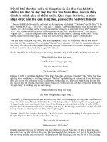 Bình giảng khổ thơ sau đây trong bài Đây mùa thu tới: Rặng liễu...dệt lá vàng.