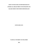Effect of beam size and FRP thickness on interfacial shear stress concentration and failure mode of FRP strengthened beams