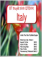 Phân tích môi trường văn hóa nước Ý