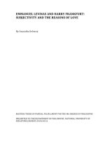 Emmanuel levinas and harry frankfurt subjectivity and the reasons of love