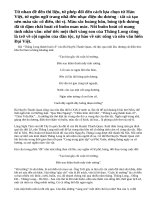 Bình giảng bài thơ Thăng Long thành hoài cổ của Bà Huyện Thanh Quan.