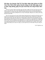 Kết thúc câu chuyện, Ngô Tử Văn được nhận chức phán sự ở đền Tản Viên. Ý nghĩa của chi tiết này?