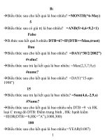 Tài liệu test chuẩn đầu ra Excel