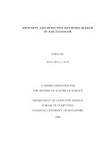 Efficient and effective keyword search in XML database