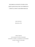 Equilibrium and kinetic studies on the liquid liquid extraction and stripping of l phenylalanine via reversed micelles
