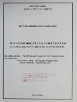 đẩy mạnh học tập và làm theo tấm gương đạo đưc hồ chí minh ở HVTC