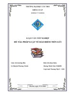 đề tài: pháp luật về bảo hiểm tiền gửi