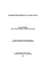 Earnings management in u s  equity REITs