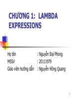 Báo cáo lập trình java về Lambda Expressions