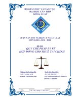 quy chế pháp lý về hợp đồng cho thuê tài chính