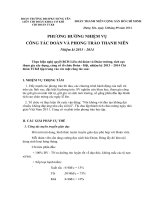 PHƯƠNG HƯỚNG NHIỆM VỤ CÔNG TÁC ĐOÀN VÀ PHONG TRÀO THANH NIÊN