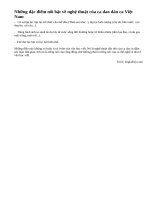 Những đặc điểm nghệ thuật nổi bật của ca dao