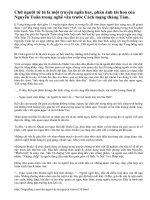 Cảm nhận Chữ người tử tù của Nguyễn Tuân