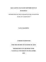 EQUALIZING DAYLIGHT DISTRIBUTION IN BUILDINGS   OPTIMIZATION OF THE INNER REFLECTOR AND BOTTOM PANEL OF a LIGHT DUCT