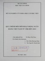 quá trình đổi mới hoạt động ngân hàng việt nam từ 1986 đến 2013