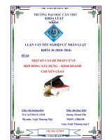 một số vấn đề pháp lý về hợp đồng xây dựng – kinh doanh chuyển giao