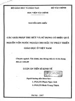 các giải pháp thu hút và sử dụng có hiệu quả nguồn vốn nước ngoài cho đầu tư phát triển giáo dục ở việt nam