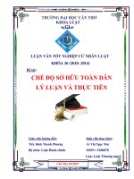 chế độ sở hữu toàn dân lý luận và thực tiễn