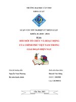 đổi mới tổ chức và hoạt động của chính phủ việt nam trong giai đoạn hiện nay