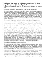 Phân tích thái độ của nhân vật Huấn Cao trong truyện ngắn Chữ người tử tù